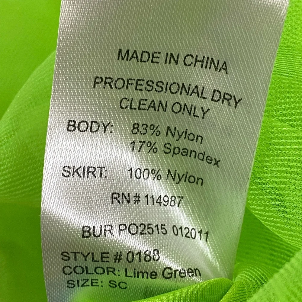Revolution Ruffle Lime Green Flower Leotard Dance Dress Fairy‎ Princess Costume